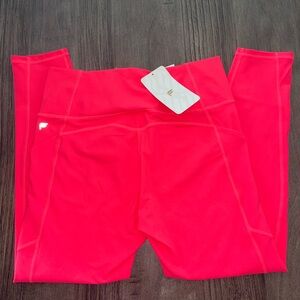 Fabletics Pink Oasis High-Waisted Pocket 7/8 length. Size L.